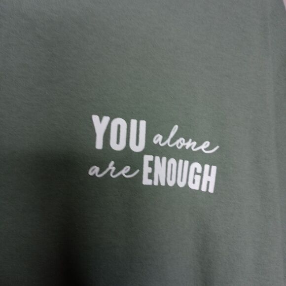 Maya Angelou Inspirational Quote " YOU alone are ENOUGH" Crop Tee - Picture 2 of 6